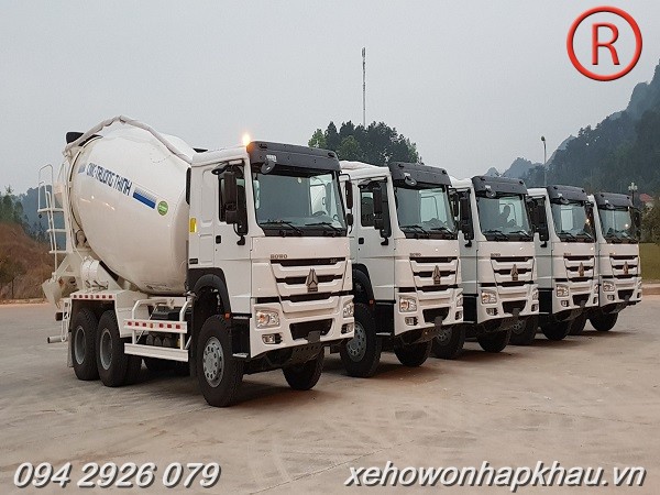 xe bồn trộn bê tông howo 12 khối